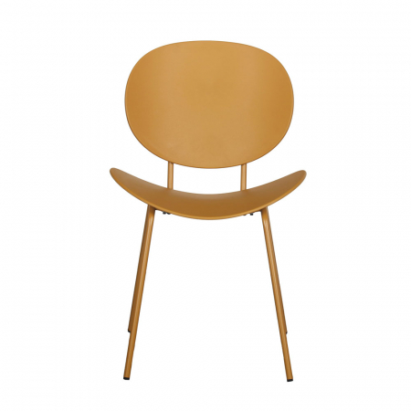 Set de 4 scaune galbene din polipropilena si metal, Futura 51x50x80.5 cm [3]