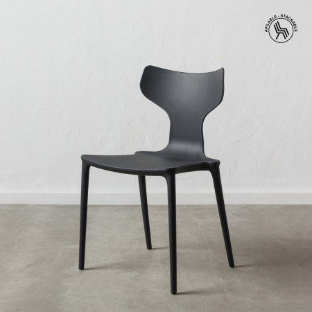 Scaune Gradina - Set scaune moderne empilabile|Scaune elegante pentru decor modern