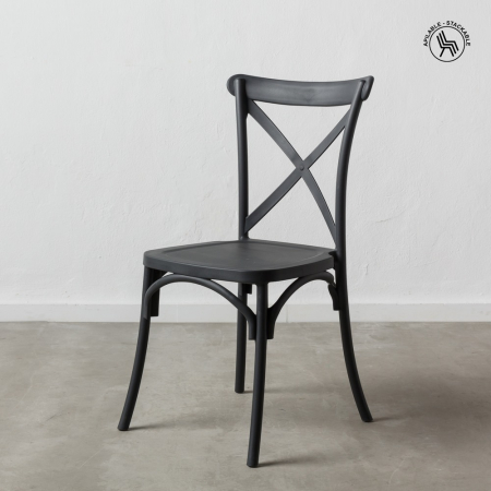 Scaune Gradina - Set scaune gri inchis moderne|Scaune ergonomice pentru amenajari elegante