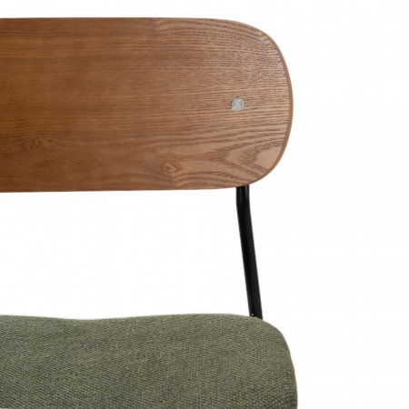 Set scaune maro-verde stofa si metal|Scaune moderne pentru interioare elegante [4]