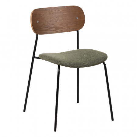 Set scaune maro-verde stofa si metal|Scaune moderne pentru interioare elegante [1]