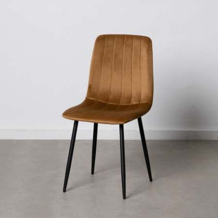 Scaune - Set 4 scaune maronii catifea moderne|Scaune durabile pentru amenajari contemporane