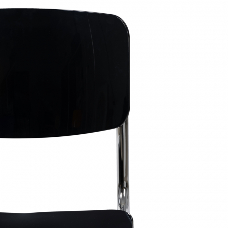 Set scaune negre metal si ABS|Scaune versatile pentru interioare contemporane [4]