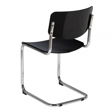 Set scaune negre metal si ABS|Scaune versatile pentru interioare contemporane [3]