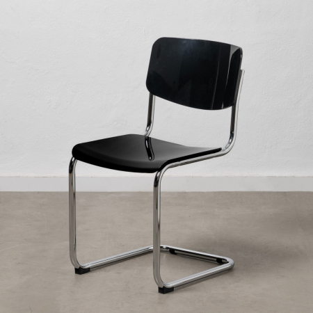 MEGA PROMOTII - Set scaune negre metal si ABS|Scaune versatile pentru interioare contemporane