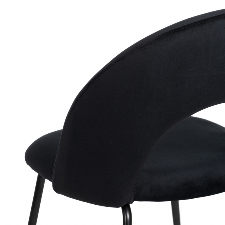 Set 4 scaune negre stofa si metal | Scaune moderne elegante [9]