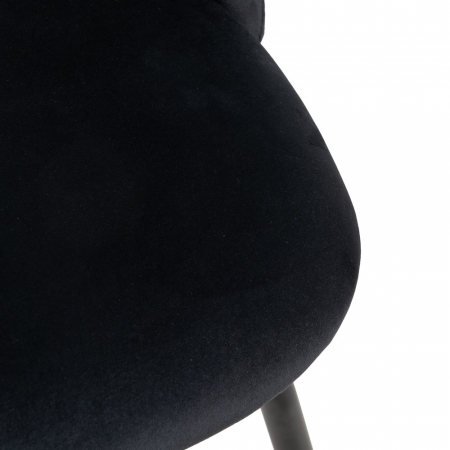 Set 4 scaune negre stofa si metal | Scaune moderne elegante [8]