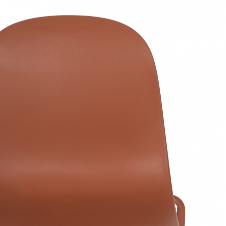 Set scaune rosu teracota polipropilena si metal|Scaune moderne pentru spatii exterioare [5]