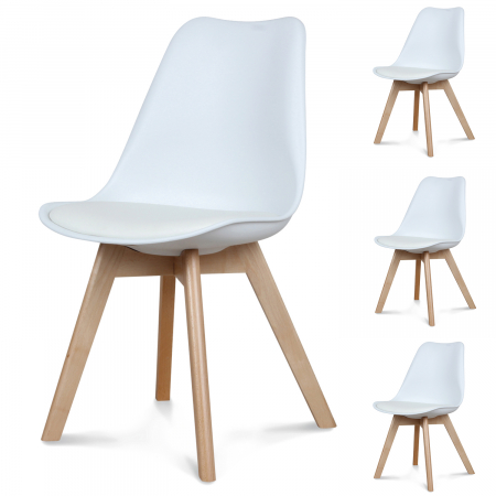 Mobilier - Scaun Scandinav Alb|Scaune Design Premium