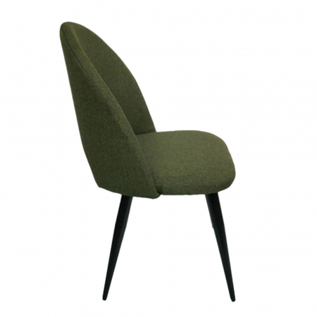 Set 4 scaune verde oliv Commodo cu picioare metalice negre [2]