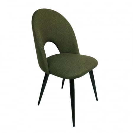 Mobilier - Set 4 scaune verde oliv Commodo cu picioare metalice negre