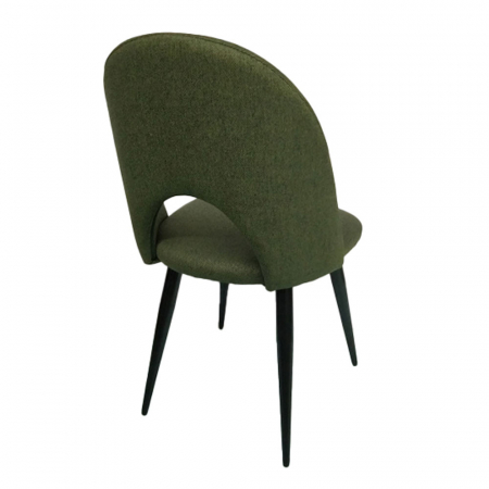 Set 4 scaune verde oliv Commodo cu picioare metalice negre [3]