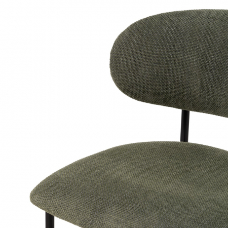 Set scaune verzi stofa si metal|Scaune moderne pentru decor rafinat [5]