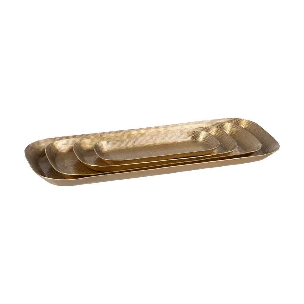 Tavi - Set 4 tavi vintage aurii | Platouri decorative premium