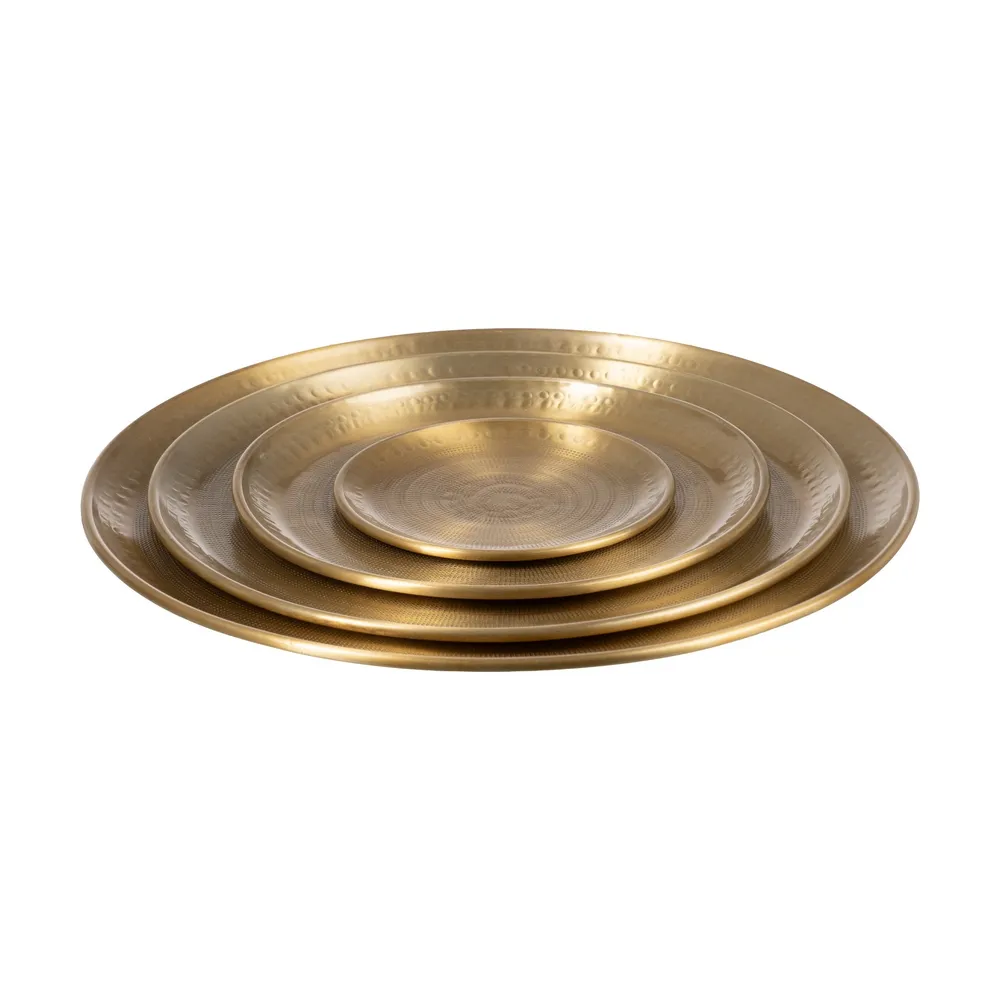 Tavi - Set 4 tavi rotunde aurii | Accesorii servire elegante