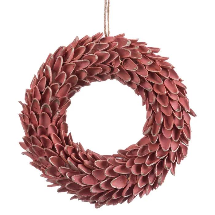 Coronite Roz CreativDeco - Accesorii de Craciun pentru Usi si Ferestre