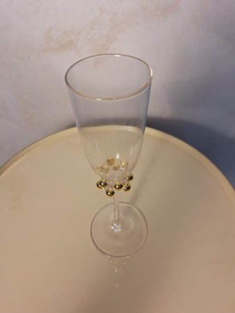 Pahare champagne din sticlă cu accente aurii pentru evenimente elegante [6]