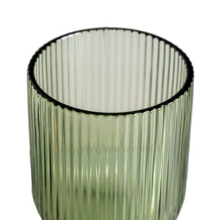 Set de 6 pahare verzi din sticlă texturată 270 ml [3]