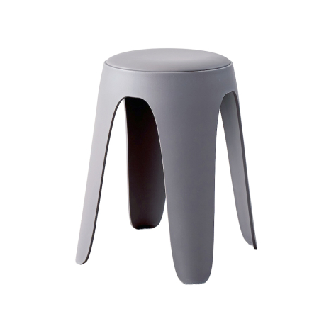 Scaune in Stil Minimalist - Set de 6 taburete de dining din polipropilenă gri deschis