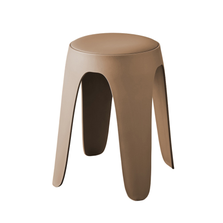 Scaune in Stil Minimalist - Set de 6 taburete de dining din polipropilenă maro