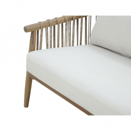 Set mobilier living 1+2+1 natural alb Corda cu lemn și frânghie [12]