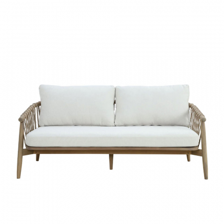 Set mobilier living 1+2+1 natural alb Corda cu lemn și frânghie [6]