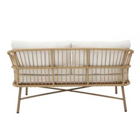 Set mobilier living 1+2+1 natural Cave cu rattan și aluminiu [7]