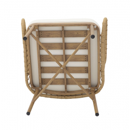 Set mobilier living 1+2+1 natural Cave cu rattan și aluminiu [14]