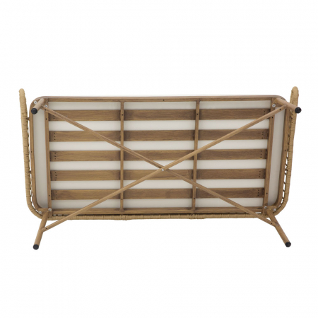 Set mobilier living 1+2+1 natural Cave cu rattan și aluminiu [8]