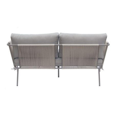 Set mobilier VIENNA bej-gri cu frânghie textilă și perne exterior [8]