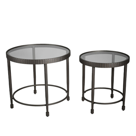 Industrial - Set mese cafea gunmetal Granaz - design industrial