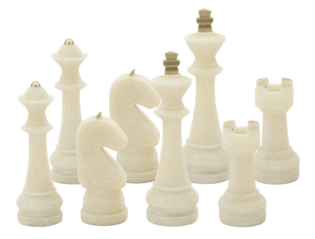 Statuete si Sculpturi - Set sah decorativ | Piese aspect marmura | CreativDeco