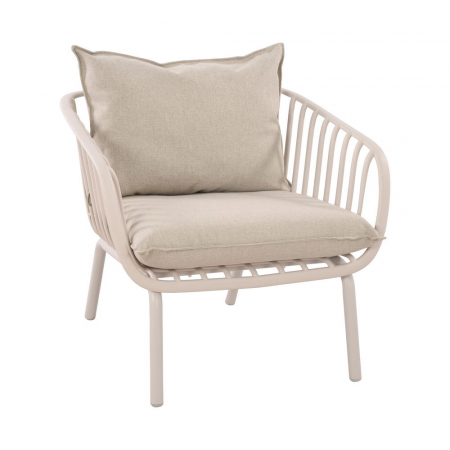 Set exterior bej – rășină cu fibră sticlă, perne UV și masă ovală [1]