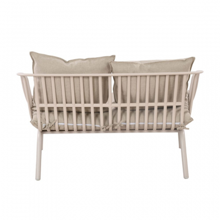 Set exterior bej – rășină cu fibră sticlă, perne UV și masă ovală [8]