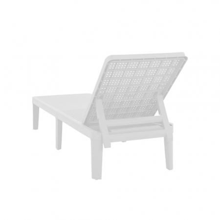 Șezlong alb exterior polipropilenă cu spătar – Seagull [6]