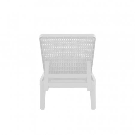 Șezlong alb exterior polipropilenă cu spătar – Seagull [7]