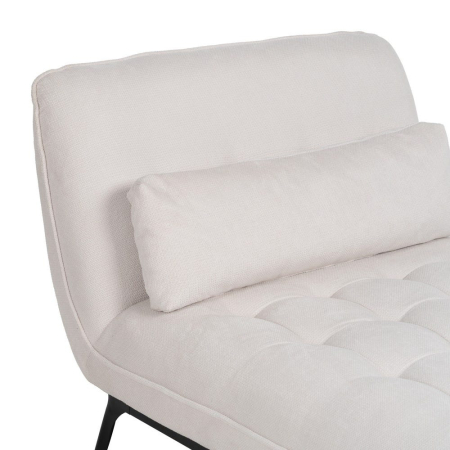 Șezlong crem textil metalic elegant [4]