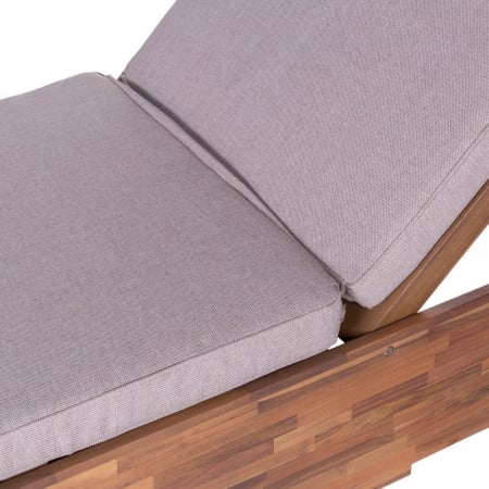 sezlong NORAH lemn acacia – spătar reglabil, exterior natural [6]
