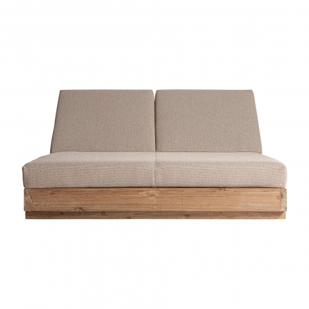 Mobilier Gradina - Sezlong dublu colonial lemn tec reciclat|Sezlonguri luxoase