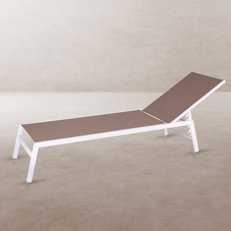 Sezlonguri - sezlong alb stivuibil textil taupe piscina thais