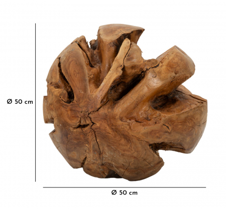 Sferă decorativă din lemn de tec reciclat [9]