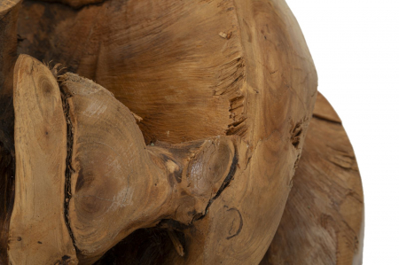 Sferă decorativă din lemn de tec reciclat [4]