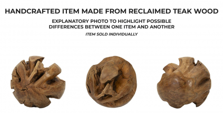 Sferă decorativă din lemn de tec reciclat [7]