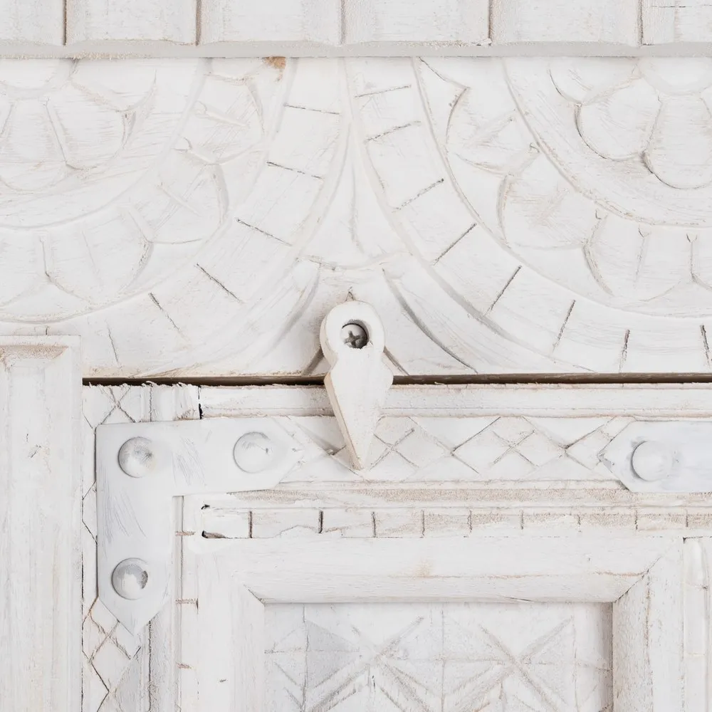 Sifonier alb vintage sculptat mango | Mobilier dormitor clasic [7]