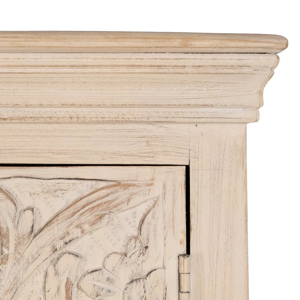 Sifonier bej vintage lemn mango | Dulapuri dormitor elegante [5]