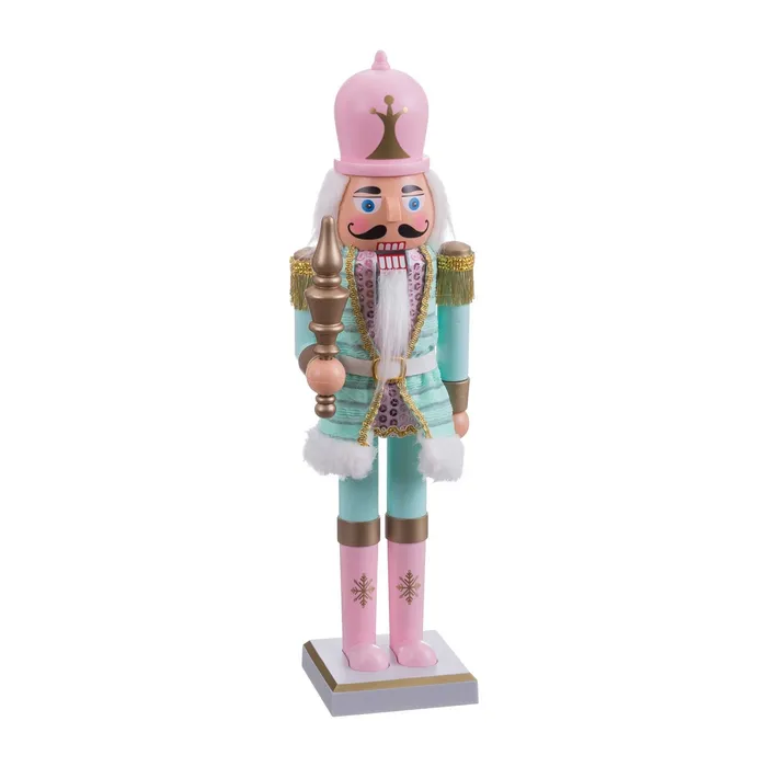 Obiecte decorative - Soldat decorativ pastelat Crăciun muzică și mișcare|Decoruri festive elegante