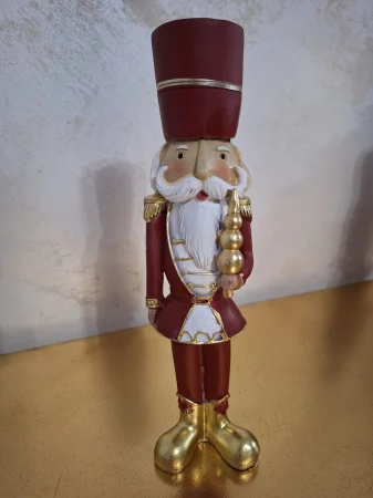 Spargator de nuci rosu auriu| Decor Festiv Craciun | CreativDeco [7]