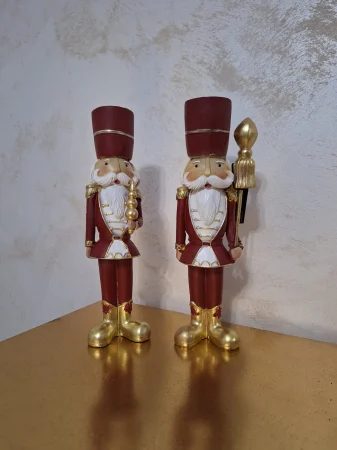 Spargator de nuci rosu auriu| Decor Festiv Craciun | CreativDeco [6]