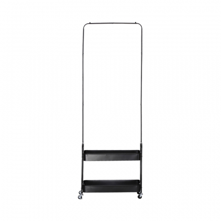 stativ haine metal negru rafturi roti Loop [3]