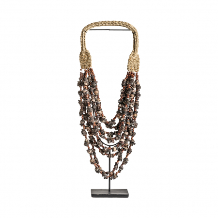 Obiecte decorative - Statueta etnica colier fier scoica|Decoratiuni exotice